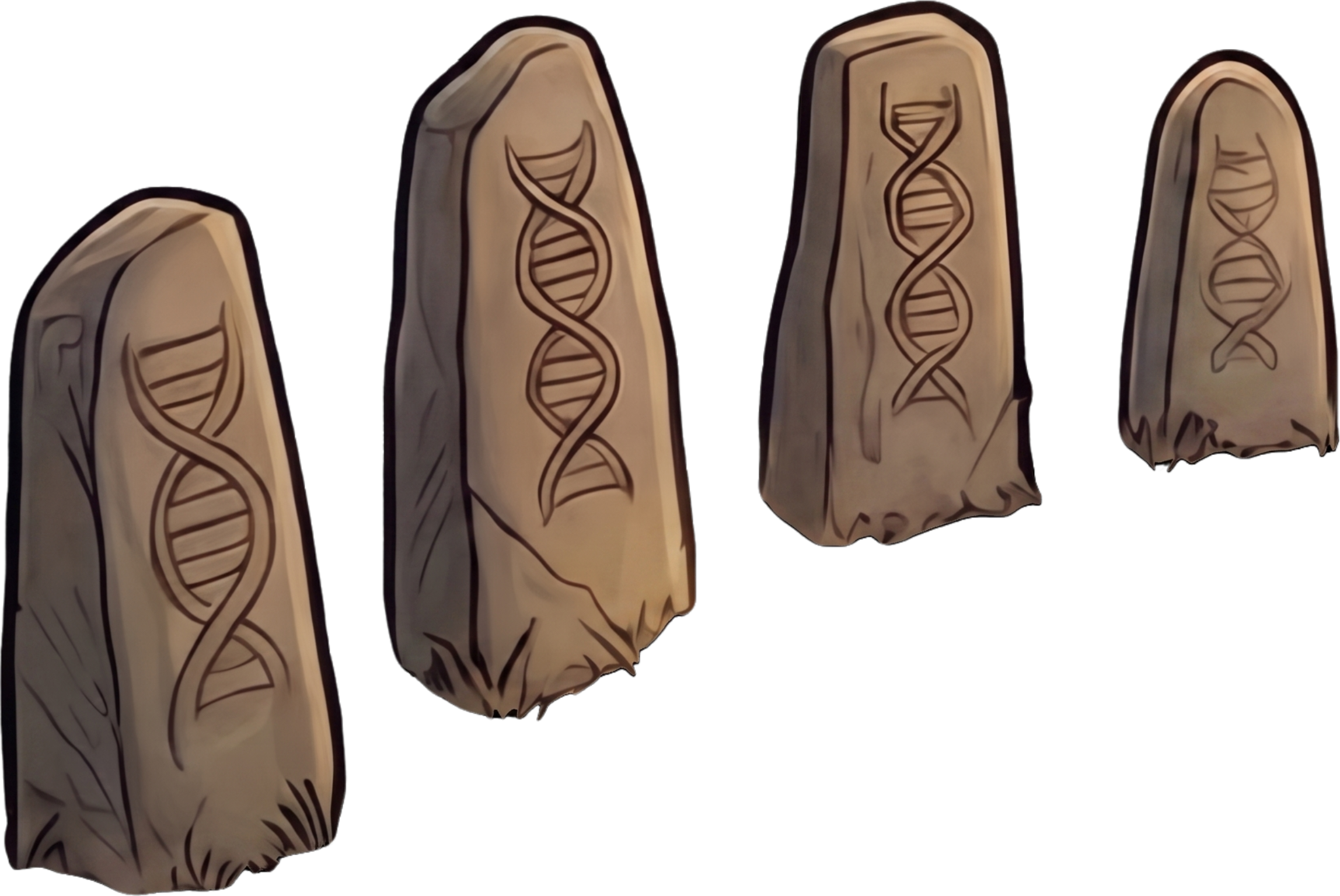 Memorial stones engraved with DNA
